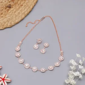 Gold-Plated AD-Studded Jewellery Set